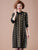 Long Sleeve Knee Length Floral A-line Knit Dress Mother Dress