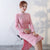 Retro Woolen Cheongsam Knee Length Bodycon Chinese Dress