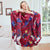 Kimonoärmel Floral Seidenmischung Loungewear Nachtwäsche Pyjamas