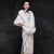 Robe chinoise à fleurs Cheongsam à la main à manches courtes