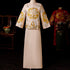 Traje de túnica de traje de novio chino tradicional con bordado de dragón y auspicioso
