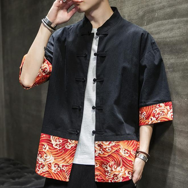vaak Productiecentrum kaart Traditionelles chinesisches Hemd aus Baumwolle mit glückverheißendem M –  IDREAMMART