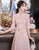 Half Sleeve Floral Lace Cheongsam Chic Chinese Dress Plus Size