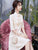 Half Sleeve Floral Lace Cheongsam Chic Chinese Dress Plus Size