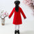 Calp Pattern Cheongsam Top Vestido chino de niña de lana
