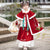 Capa de terciopelo con bordado floral Traje Hanfu para niña Traje de año nuevo chino