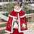 Costume da capodanno cinese da bambina con mantello di velluto e ricamo floreale