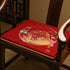 Cuscino del sedile cinese tradizionale in lino con ricamo Cyprinus
