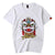 Camiseta unisex de manga corta 100% algodón con bordado de cara de león