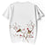 T-shirt Chinois 100% Coton Broderie Magpie Col Rond