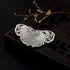 Broche de plata esterlina con diseño de nube auspiciosa de jade