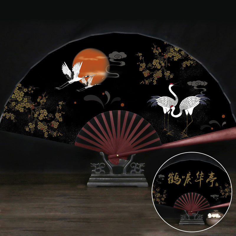 Cranes Painting Handmade Traditional Chinese Folidng Fan ...